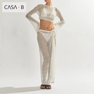 SOON💫to CASA B | Sinclair Reversible Netted Wrap Top & Cover Up Sarong Set